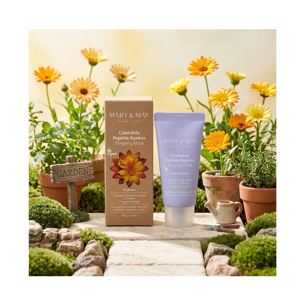 Mary & May Calendula Peptide Ageless Sleeping Mask - 30g